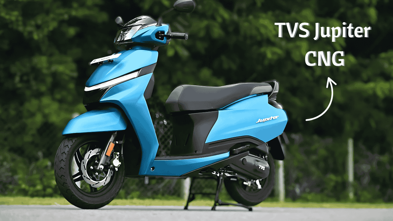 TVS Jupiter CNG dual fuel scooter launching fuel efficient ride coming soon
