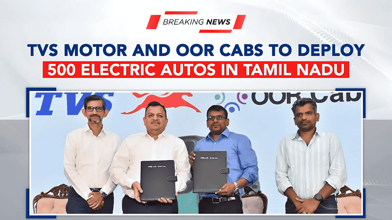 TVS aur OOR cabs 500 e three wheelers green city ka naya chapter